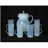 Image 1 : SEVEN PIECE OPALESCENT FRY GLASS LEMONADE SET