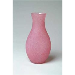 STEUBEN ROSE QUARTZ VASE