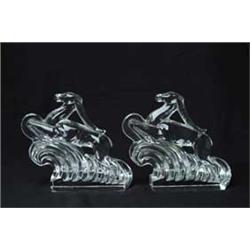 PAIR OF STEUBEN GAZELLE FIGURES