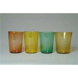 FOUR STEUBEN FLIP VASES
