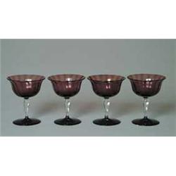 SET OF FOUR STEUBEN SHERBETS