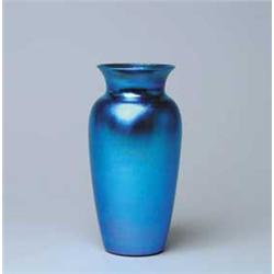 BLUE IRIDESCENT VASE