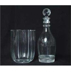 TWO PIECES OF CLEAR STEUBEN