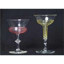 TWO STEUBEN GOBLETS