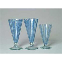 THREE NASH CHINTZ FOOTED TUMBLERS