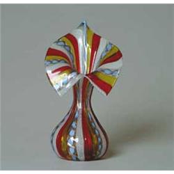 ITALIAN GLASS JACK IN THE PULPIT VASE
