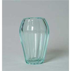 SEA GREEN CRYSTAL VASE