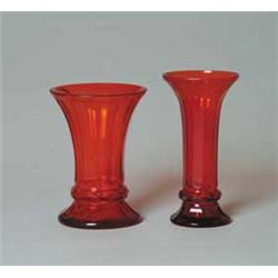 TWO FLUTED JEAN BECK VASES