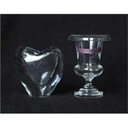 TWO PIECES OF SIGNED STEUBEN