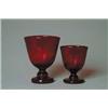 Image 1 : PAIR OF RUBY GLASS VASES