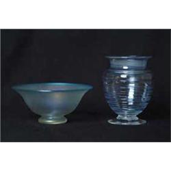 TWO PIECES OF STEUBEN GLASS
