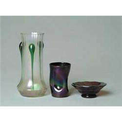 THREE PIECES OF ART GLASS