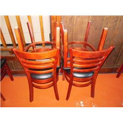 (4) wooden chairs, 19" tall, cushion bottom