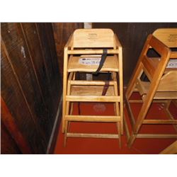 (2) wooden high chairs