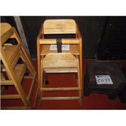 (2) wooden high chairs