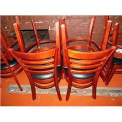 (4) wooden chairs, 19" tall, cushion bottom