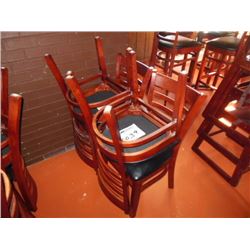 (2) wooden chairs, 19" tall, cushion bottom