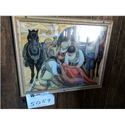 (1) painting, 22"x18"