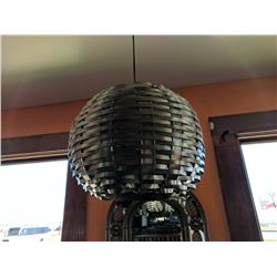 (1) round metal light fixture