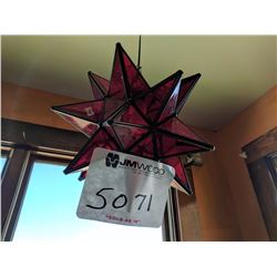 (1) Light fixture, red plastic stars