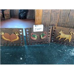 (1) Decorative metal light fixture