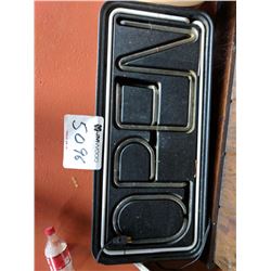 (1) Neon "OPEN" sign