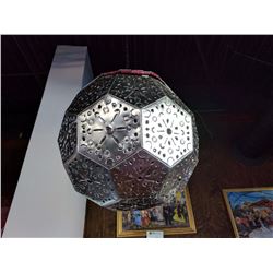 (1) metal sphere light fixture