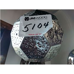 (1) metal sphere light fixture