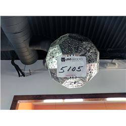 (1) metal sphere light fixture