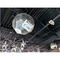 (1) metal sphere light fixture