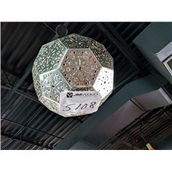 (1) metal sphere light fixture