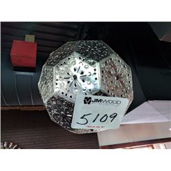 (1) metal sphere light fixture
