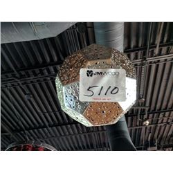 (1) metal sphere light fixture