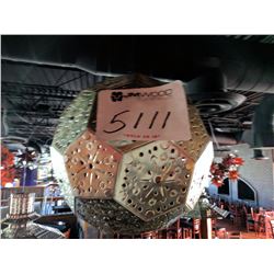 (1) metal sphere light fixture