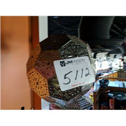 (1) metal sphere light fixture