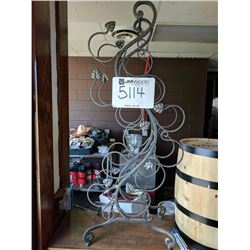 (1) 12-bottle metal wine rack