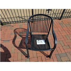 (3) metal patio chairs
