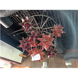 (1) red star light fixture (plastic)