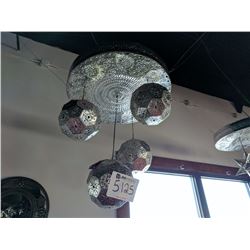 (1) metal multi-sphere light fixture