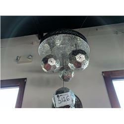 (1) metal multi-sphere light fixture