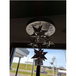 (1) metal star light fixture