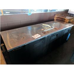 (1) stainless steel cooler, 27"x90", 3-compartment