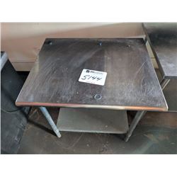 (1) stainless steel table, 30"x36"