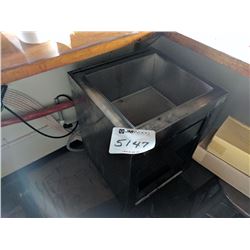 (1) stainless steel cooler, 25"x25", 10" deep