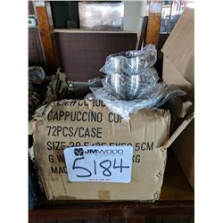 box of cappuccino cups and saucers
