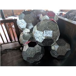 lot of large metal spere fixtures