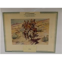 1954 Mint Bar calendar, Great Falls, MT, C. M. Russell print