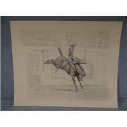 (2) Brian Lerner prints, Bronc Rider & Bull Rider, ltd. ed.