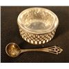 Image 2 : Sterling silver salt set, 6 pc. w/ spoons & case