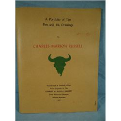 C.M. Russell, 10 prints of pen/ink drawings, ltd ed. #104